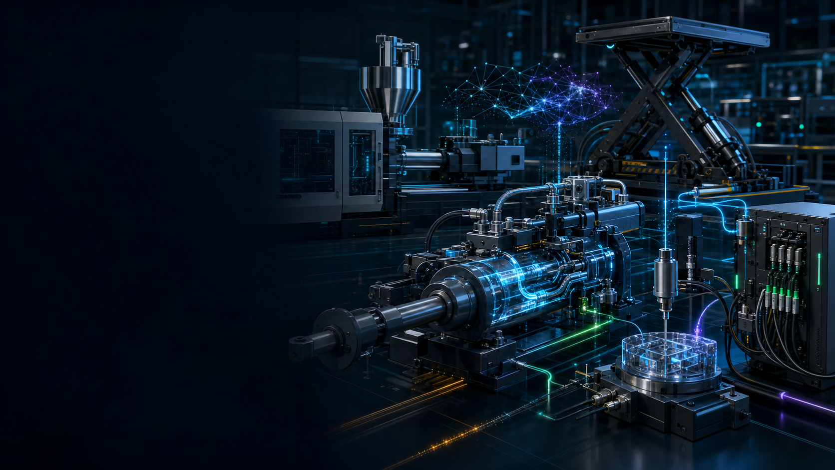 Vernetzte industrielle Anwendungen mit Hydraulik, Mechatronik, Sensorik, Prüf- und Messtechnik sowie AI